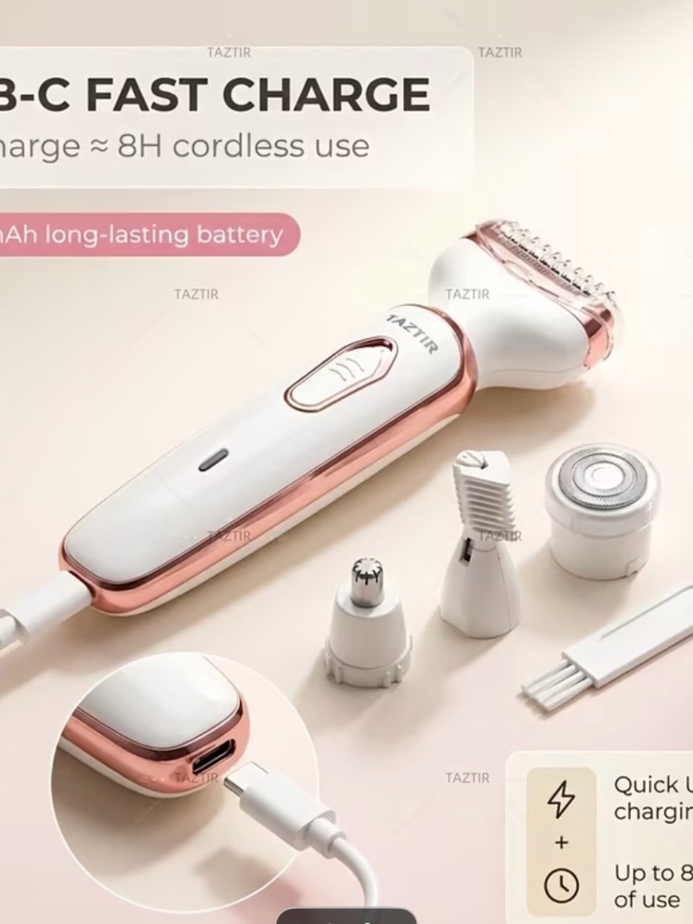 Rechargeable 4-in-1 Lady Grooming Kit - Picture 5 of 7